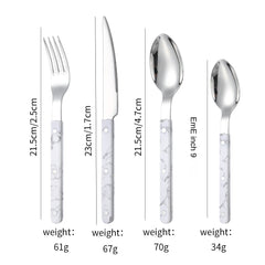 French Rivet ABS Handle Hotel Western Tableware Steak Knife Butter Knife Set
