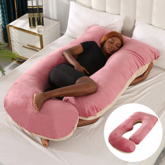Pregnant women's pillow waist protection side sleeping slope pillow J-shaped pregnancy sleeping pillow