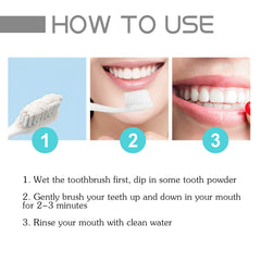White Tooth Powder, Teeth Cleaning Brightening White Fresh Mouth Beauty Powder