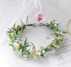 Simulated Rose Blossoms Adjustable Headwear Wreath Bridal Forest Flower Wedding Photography Scale Pretend