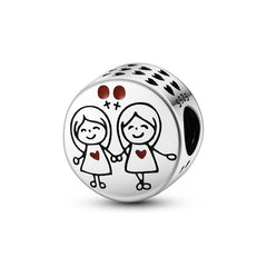 family and friendship series love bead pendant DIY Pan Jiazhu