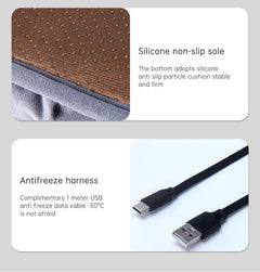 45X45cm USB Heating 3-speed Thermostat Cushion Office Sedentary Car Home Dual-use Winter Warm Physiotherapy Electric Heating Pad