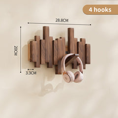 Coat Racks Wall Hanging Wall Entry Door Porch Hanging Scarf Coat Rack Perforated Solid Wood Creative Piano Keys Clothes Hook