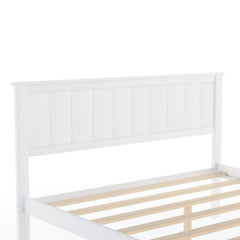 Full Size Platform Bed with Under-bed Drawers White