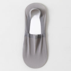 Men's thin breathable mesh boat socks short socks shallow mouth ice silk invisible socks ﻿