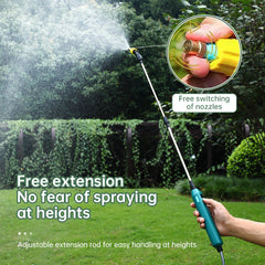 2400mAh Portable Electric Sprayer. 3 Nozzles, High - Pressure, for Garden Plant Watering