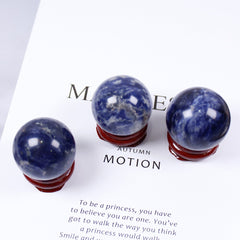 Natural crystal ball polished crystal crafts Blue-vein stone sodalite Wish ball ornament