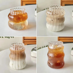 Thickened high borosilicate glass cup household transparent double-layer heat-resistant fruit juice cup