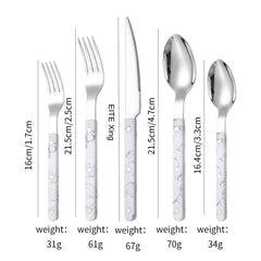 French Rivet ABS Handle Hotel Western Tableware Steak Knife Butter Knife Set