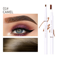 QIBEST Double Head Eyebrow Pencil Waterproof Sweat Proof And Makeup Free Eyebrow Cream