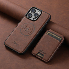 Suitable for Apple 15 phone case car magnetic suction iPhone 14 ProMax anti drop 2-in-1 card insertion case protective cover