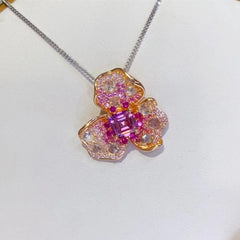 2 Carat Moissanite 925 Sterling Silver Pendant Necklace