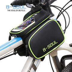 B-SOUL Bicycle Bag Front Beam Bag Waterproof Mountain Bike Saddle Bag Mobile Phone Bag Upper Tube Bag Riding Bag Accessories
