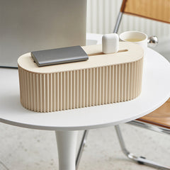 Cable management organizer box, an accessory for power strips and home - office power cables