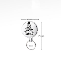 Outdoor equipment high elasticity telescopic steel wire rope keychain anti loss and anti-theft telescopic keychain