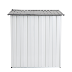 XWT016 Garden Metal Storage Lifter Shed Gray White 5x3x6ft outdoor storing tools Rainproof Hinge door version