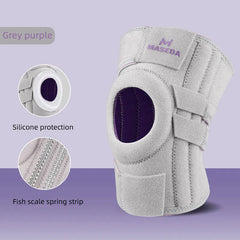 Meniscus Sports Knee Protector Silicone Shock Absorber Stability Patella Knee Protector Support Strip Velcro Adjustable