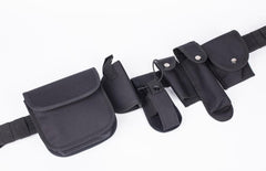 7 pcs Tactical Duty Belt Black Law Enforcement Hutning Equipment System Waist Gun Holster Flashlight Pouch set