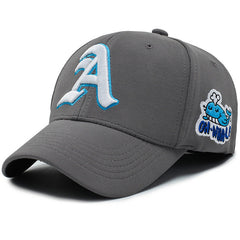 Fashion Gothic Letter A Side Whale Embroidery Baseball Caps Spring and Autumn Outdoor Adjustable Casual Hats Sunscreen Hat