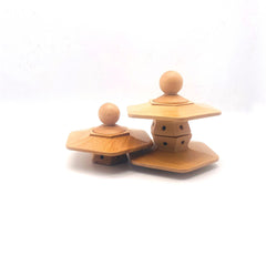 Cocktail Wood Smoker Hexagonal Round Saucer Bar Kitchen Smoking Tools Smoking Wood Cover 6pcs