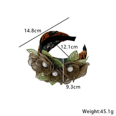 Fashionable handmade fabric exaggerated flower headwear