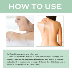 Body Acne Removal Cleanser Spray, Deep Clean Back Arm Fade Acne Beauty Moisturizing Spray