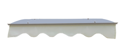 GarLUGH DA4734W Series Door Window Awning Made of 0.137 Inch Thick Crystal Solid Polycarbonate Sheet in size of 47" Wide x 34"