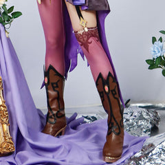 Genshin Impact Fischer cos Clothes Guilty Breaking Imperial Daughter's Original Leather Cospaly Clothing Matching Shoes