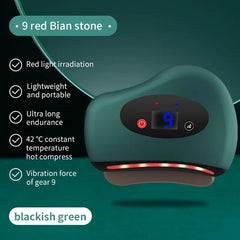 Electric Guasha Massager Hot Compress Eye Massager Stone Heating Vibration Scraping Neck Face Skin Lifting Removal Wrinkle Tool