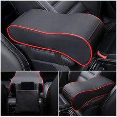Leather Car Central Armrest Pad Black Auto Center Console Arm Rest Seat Box Mat Cushion Pillow Cover Vehicle Protective Styling