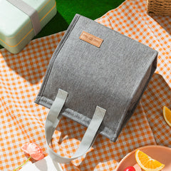 Fashionable and simple vertical large capacity portable insulated lunch bag