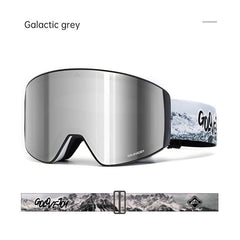 Magnetic ski goggles for men and women double anti-fog outdoor sports riding equipment goggles windproof