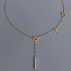 Titanium Steel Letter Necklace