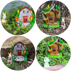 Fairy tale Door and Window Set Decoration Creative Resin Outdoor Garden Door and Window Decoration
