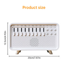 8 - Adjustable - White - Noise Air Aroma Diffuser Humidifier with Night Light and Bluetooth Speaker