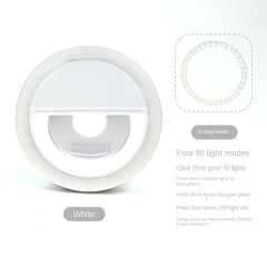 RK-12 Mobile Phone Fill Light Wholesale Live Beauty Selfie Lighting Round Flash Charging LED Fill Light