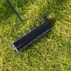 Rolling manual lawn aerator, Home aerator lawn tool pusher, 58-inch handle push lawn aerator for lawns, yards and gardens