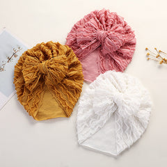 Baby Cow Louver Bow Head Cap Baby High Elastic Brimless Indian Tire Hat