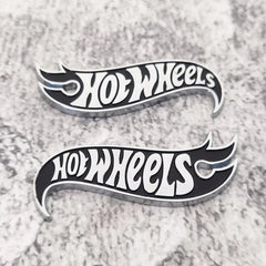 2Pcs Car Sticker Fashion Metal Aluminum Alloy Sign High Gloss Screen Printing Aluminum Sign Logo Brand