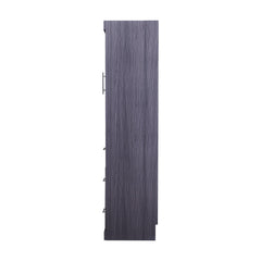Full Size Murphy Bed with Wardrobe and Drawers, Storage Bed, can be Folded into a Cabinet, Gray
