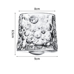 Hand drawn rotating glass cups multiple multi-purpose whiskey glasses rotating glass cups