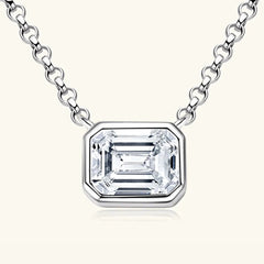 1 Carat Moissanite 925 Sterling Silver Pendant Necklace