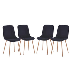 Dining Chair 4PCS（BLACK）Modern style New technology Suitable for restaurants cafes taverns offices