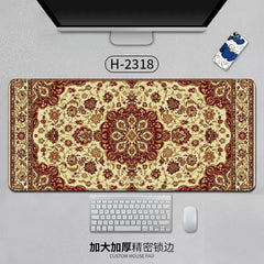 Large Persian Mouse Pad Office Carpet MousePad Natural Rubber Lockedge Anti Slip Desk Mat Laptop Office Game Accessories Pad