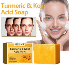 Turmeric & Kojic Acid Soap, Gently Clean Face Fade Spots Brighten Skin Tone Moisturize And Moisturize Even Skin Tone