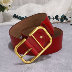 Ladies' cowhide wide waistband waistband decorative skirt windbreaker belt waistband
