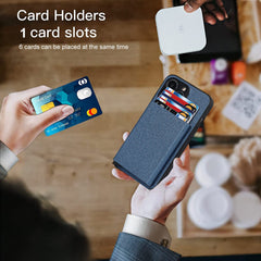 Suitable for iPhone 14 PROMAX plug-in phone case  Apple 11 aluminum alloy wallet phone case IP13 protective case