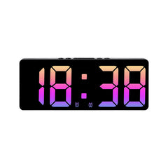 Multifunctional LED Digital Clock: Features number display, color nightlight, temp, calendar, alarm. Large size, backlit, great