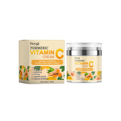 Turmeric Vitamin C Brightening Cream, Moisturizing Even Skin Tone Lighten Acne Mark Brightening Moisturizing Cream