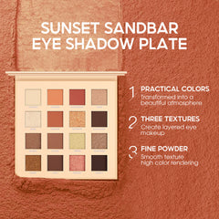 Mee Carney Beauty Makeup 16 Color Eye Shadow Plate Ins Matte Pearl Glitter Pink Earth Color Eye Shadow Plate MC12